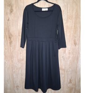 Ladies The Vermont Store Black Knit 3/4 Sleeve Dress Size Large